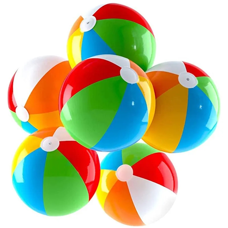  Save Like a Pro 1-5 Pcs Summer Inflatable Beach Ball Colorful Balloons Swimming Pool Party Water Game Beach Sports Ball Fun Toys for Kids