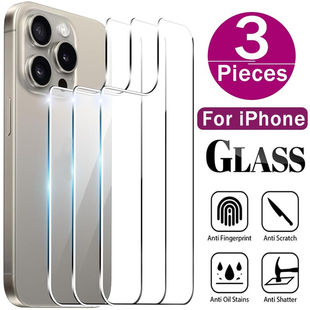 Limited Time Offer:  Deals Too Good to Ignore 1-3PCS Back Screen Tempered Glass For iPhone 16 15 12 14 13 Pro Max 14 16 15 Plus 12 13 Mini Phones Rear Screen Protector Films Available Now