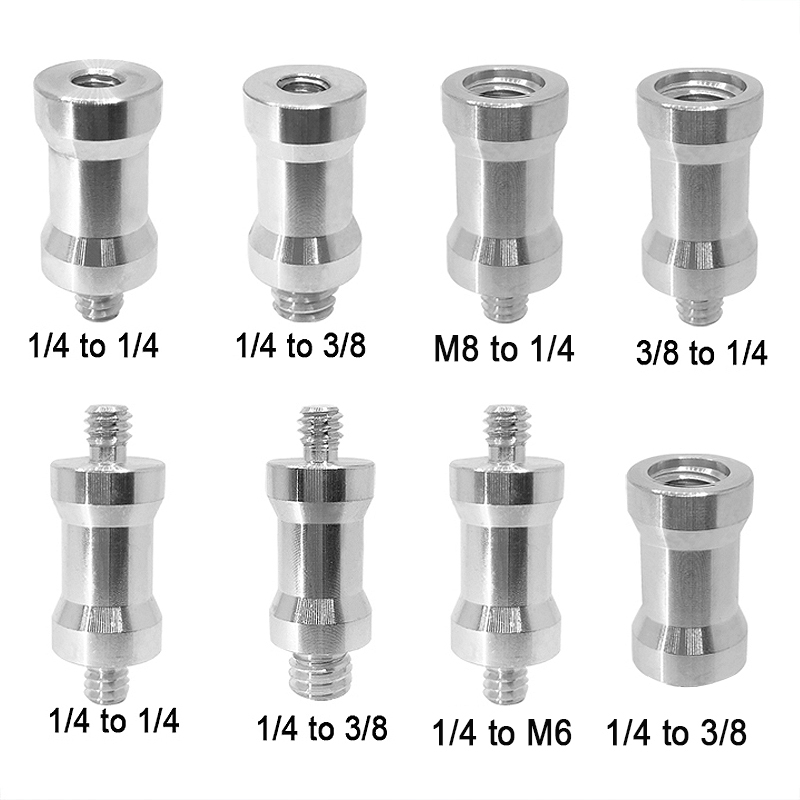 Huge Price Slashes 1/4 to 3/8 M6 M8 Flash Bracket Conversion Screw Tripod Ballhead Camera Screw Aluminum Alloy Live Streaming Bracket  Accessory