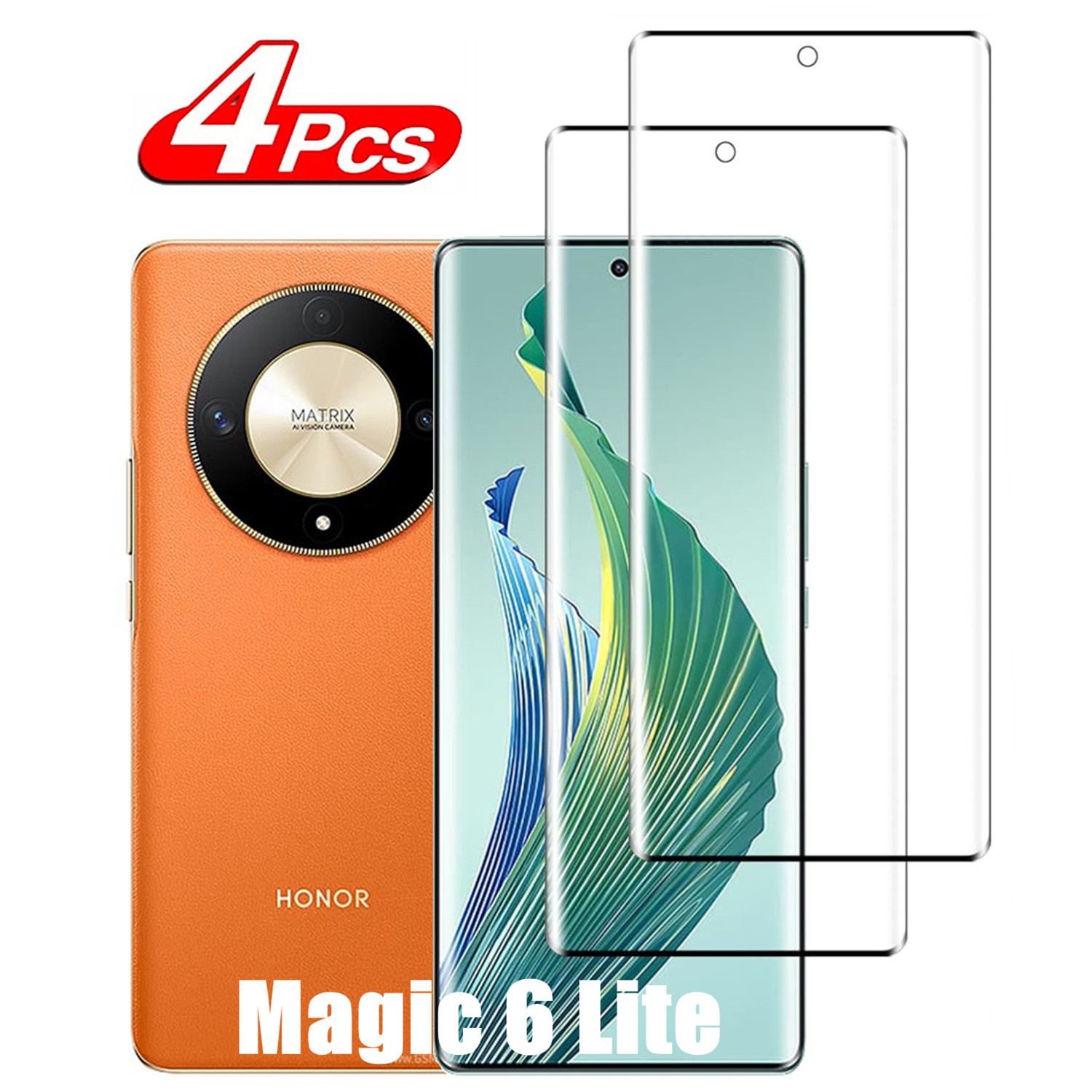 Save Big! 1/4Pcs For Honor Magic 6 Lite All covered in toughened glass honor Magic 6 Lite 3D Screen protector glass film