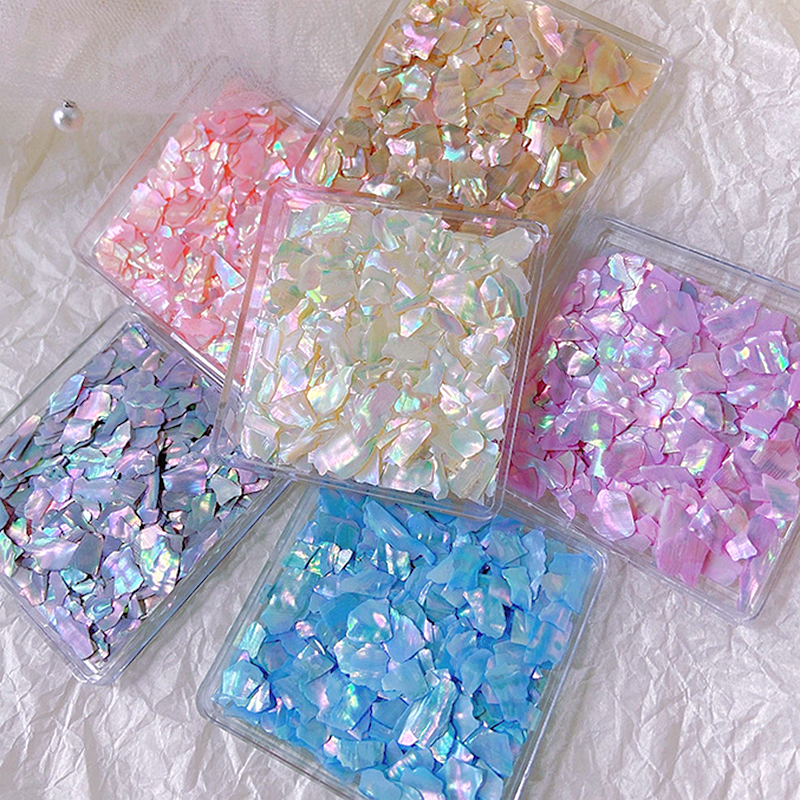 Best Ever Prices 1 Box Nail Supplies Rainbow Abalone Shell Fragments Flakes For Nail Art Decoration Glitter Accessories Manicure Decor Material