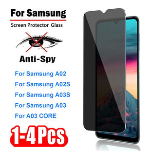  The Discount Countdown 1-4Pcs Anti-spy Protective Tempered Glass for Samsung Galaxy A02S A03S Privacy Screen Protector for Samsung A03 Core Films Glass: Premium Craftsmanship Meets Elegance