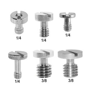 Buy the Save Like a Pro! 1/4 Inch Camera Screw 3/8 Quick Release Plate Screw Round Head Tripod Ballhead Mount Photography Accessories For SLR Camera Today - Exclusive Quality and Style