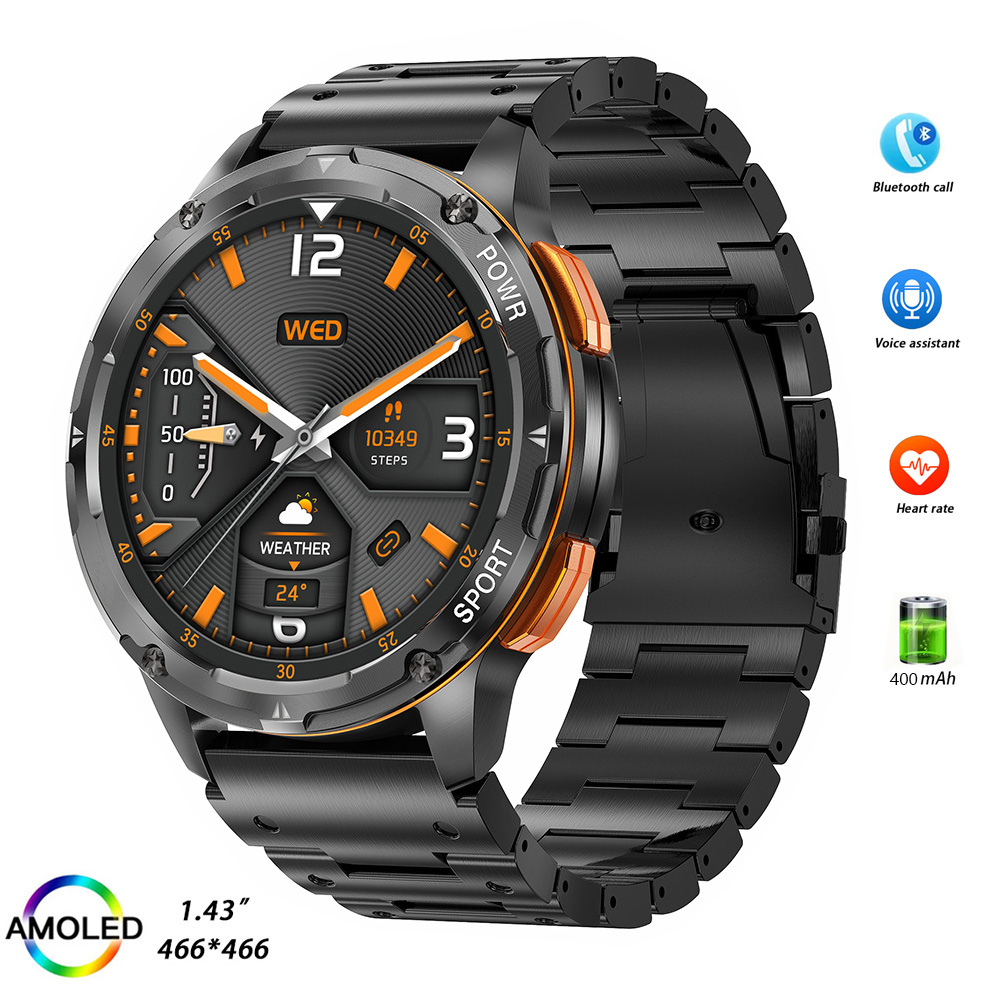 Final Hours to Save! 1.43" AMOLED HD Screen Smart Watch Men Women Electronic Wrist Watches AK59 Smartwatch Digital Wristwatch Fitness Bracelet Clock