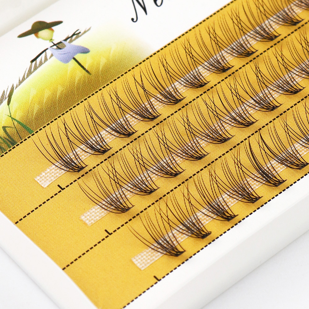Shop Now! 1 box/60 Bunches Mink Eyelashes Russian individual Eyelash Cluster Natural Eyelash Extension Makeup Tool False Lashes Wholesale