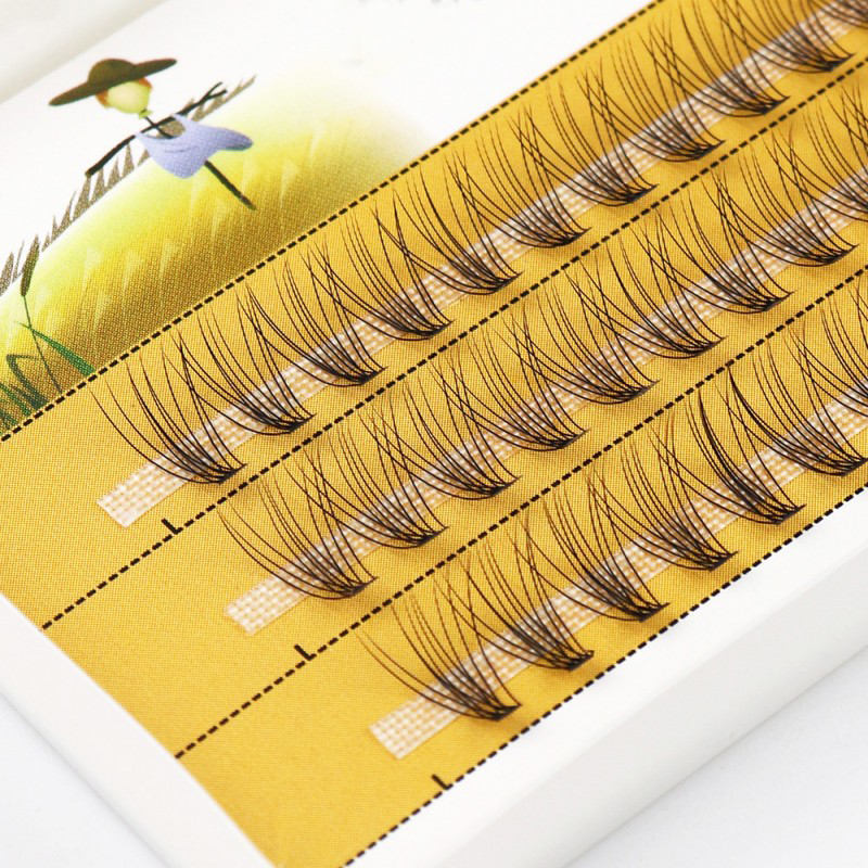Premium Deals 1 Box/60 Bunches Mink Eyelashes Natural 3D Russian Individual Eyelash extension 10D Eyelash cluster Makeup Tool Lashes Wholesale