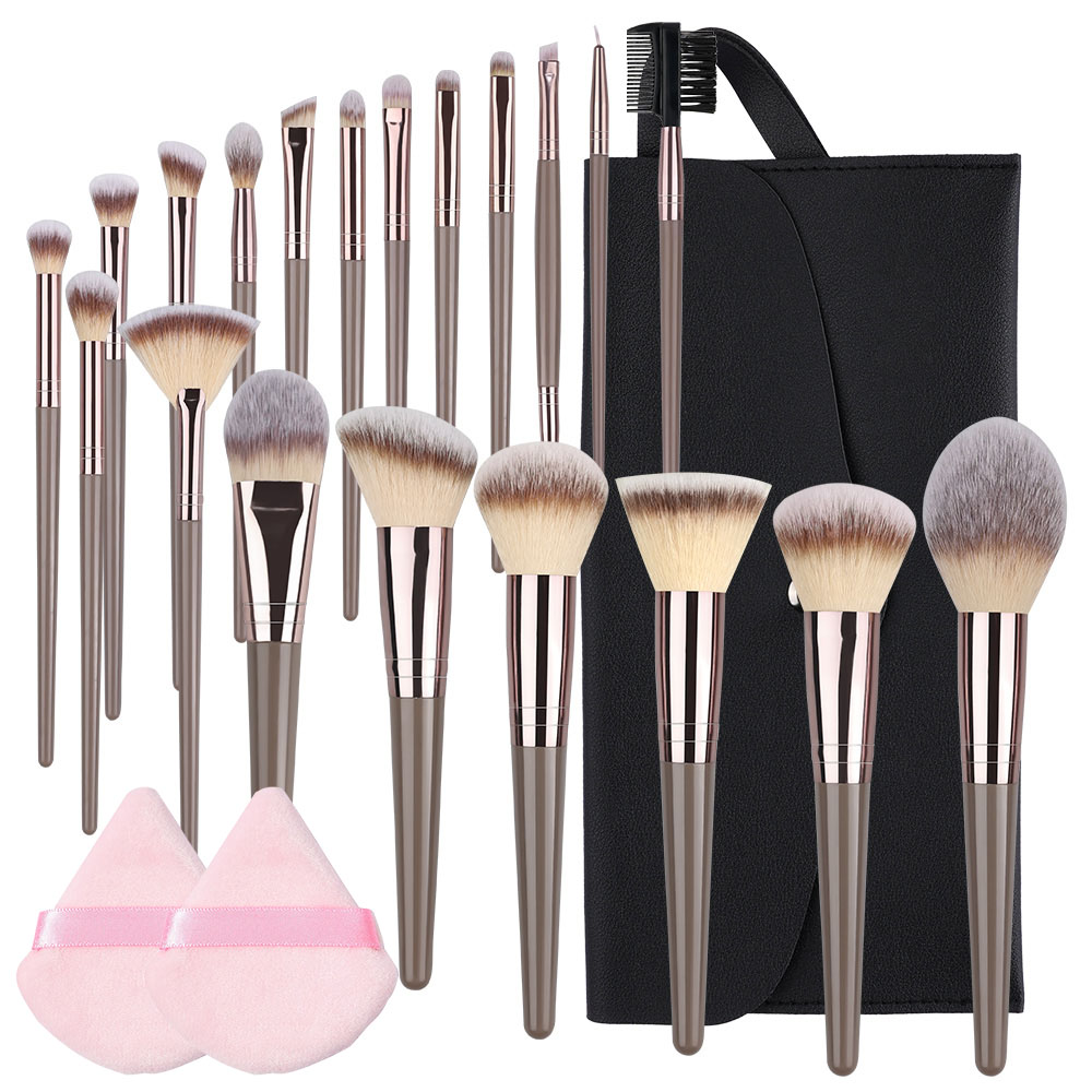 Score While You Can! 1-20PCS Makeup Brushes Set Soft Fluffy Champagne Cosmetic Foundation Powder Blush Eye Shadows Brush Face Powder Puff Beauty Tool