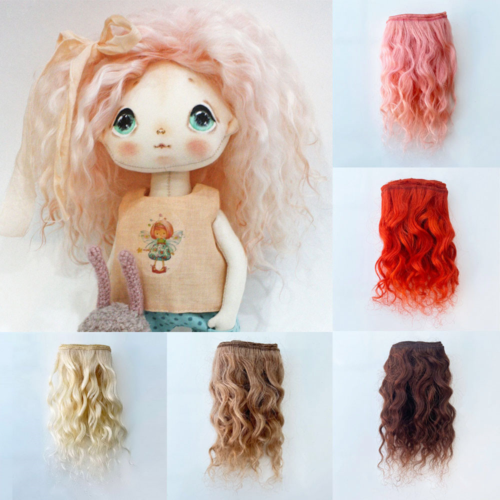  Score the Best 1 pieces Wool Hair Wefts for BJD/SD/Blyth/American Dolls Curly Hair Extensions for All Dolls DIY Doll Wigs Hair Doll Accessories