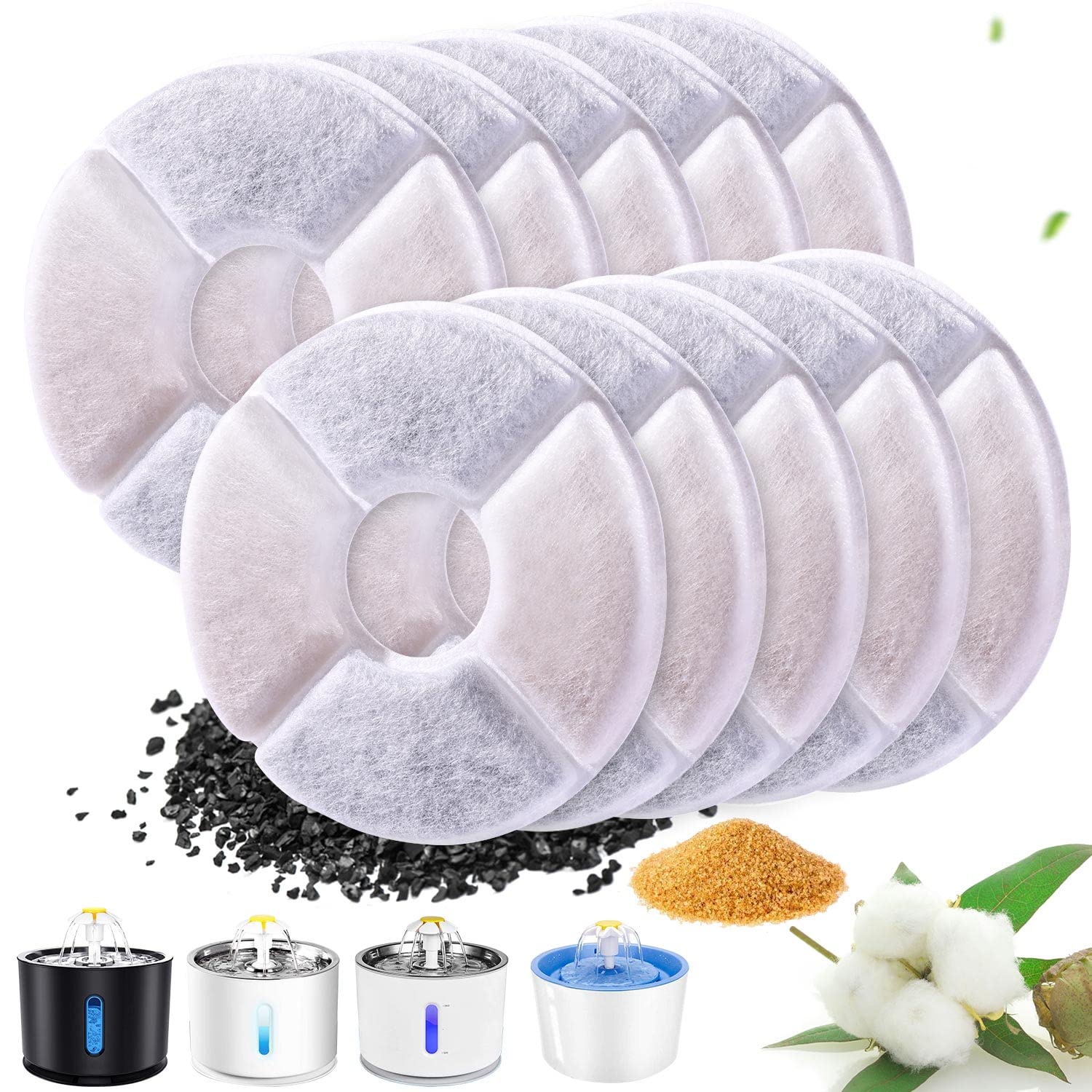  The Ultimate Sale 1/6Pcs Cat Water Fountain Activated Carbon Replacement Filter For 1.6L Automatic Pet Cat Water Fountain Dog Water Dispenser