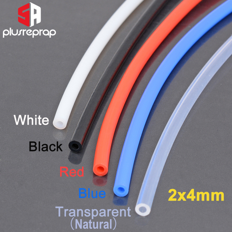 Save Like a Pro 1 Meter 2x4mm ID 2mm OD 4mm PTFE Tube for 3D Printer Parts Pipe Bowden J-head 1.75mm Filament Guide Tube