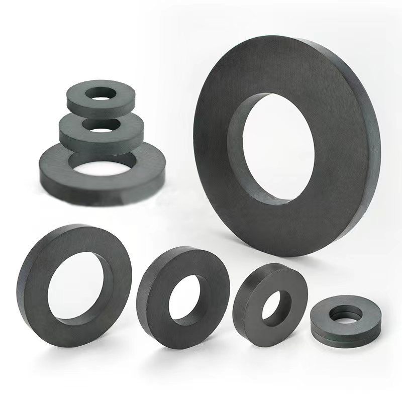 Don’t Wait! 1/5/10Pcs Speaker Magnetic Ring Permanent Magnet 21/35/40/45/50/60/70mm Black Circular Ring Magnet Ferrite Magnets with Hole