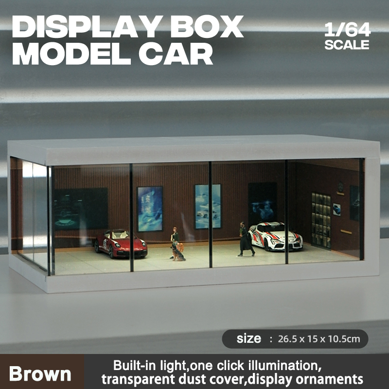  Must-Have Discounts 1/64 Model Parking Space Car Parking Space with Lights Simulated Decoration Scene (figures and cars not included)