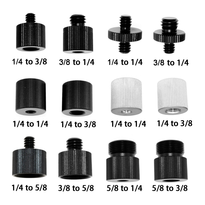  Mega Deals 1/4 to 3/8 5/8-27 Conversion Screw Microphone Bracket 3/8 to 5/8-27 Screw Photography Accessory for DSLR Camera Microphone