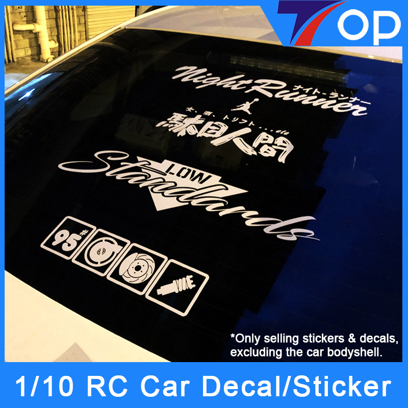  Best Picks at Best Prices! 1/10 1:8 RC Car Rear Window Decal Sticker Painting Appearance Upgrade Protective Film