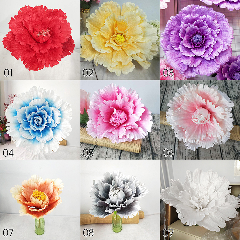  The Price is Right 1 Pcs Artificial Large Peony Flower Wall Panels 30/40/50cm Silk Flower Head Wedding Backdrop Party Birthday Wall Hanging Decor