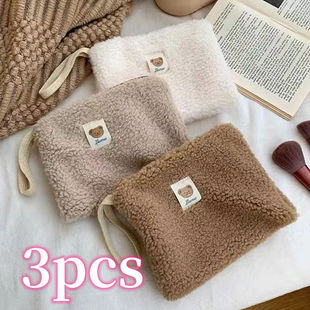  Grab ‘Em Now! 1-3pcs Cute Plush Bear Travel Cosmetic Lipstick Storage Bag Ladies Makeup Kits Handbags Organizer Wallet Pencil Case Pouch Bag: Premium Craftsmanship Meets Elegance
