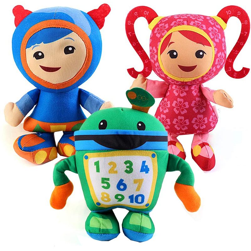 A Deal a Day 1/3pcs Team Umizoomi Plush Toy Bot MILLI Geo Stuffed Doll Educational Soft Figure Gift for fans Birthday Christmas 22cm