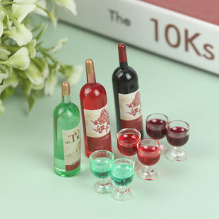 Get Your Hands on the Stylish  Special Savings Just for You! 1/12 Miniature Wine Bottles Dollhouse Kitchen Accessories - Mini Dolls House Living Room Accessories Beer Drink Bottles & cups Now