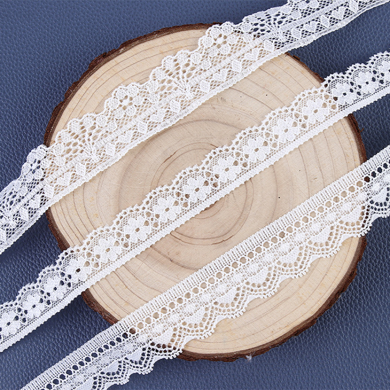 The Ultimate Sale 1-2cm Elastic Force Eyelet Lace Trim Embroidery Fabric Cotton Lace African White Fabric 5 Yards Flower Appliques for Clothing