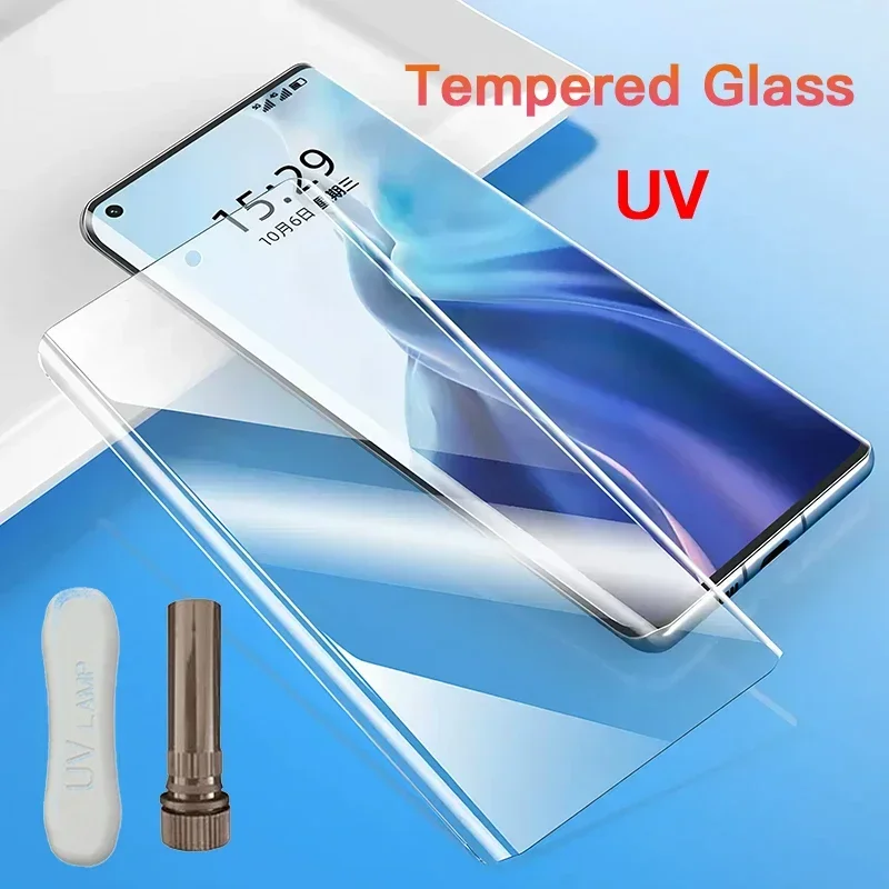 Save While It Lasts! 1-3PCS UV Tempered Glass For OPPO Realme 13 12 11 10 GT 6T 7 Pro Plus Full Cover Glue Curing For Realme13 Screen Protector