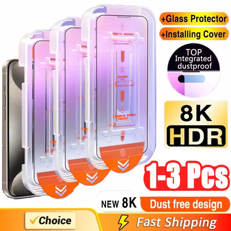  Surprise Savings 1-3Pcs 8K Dust Free Installation Tempered Glass For Samsung A54 A55 5G S24 S23 Ultra FE Plus A52s A34 A35 A71 Screen Protector