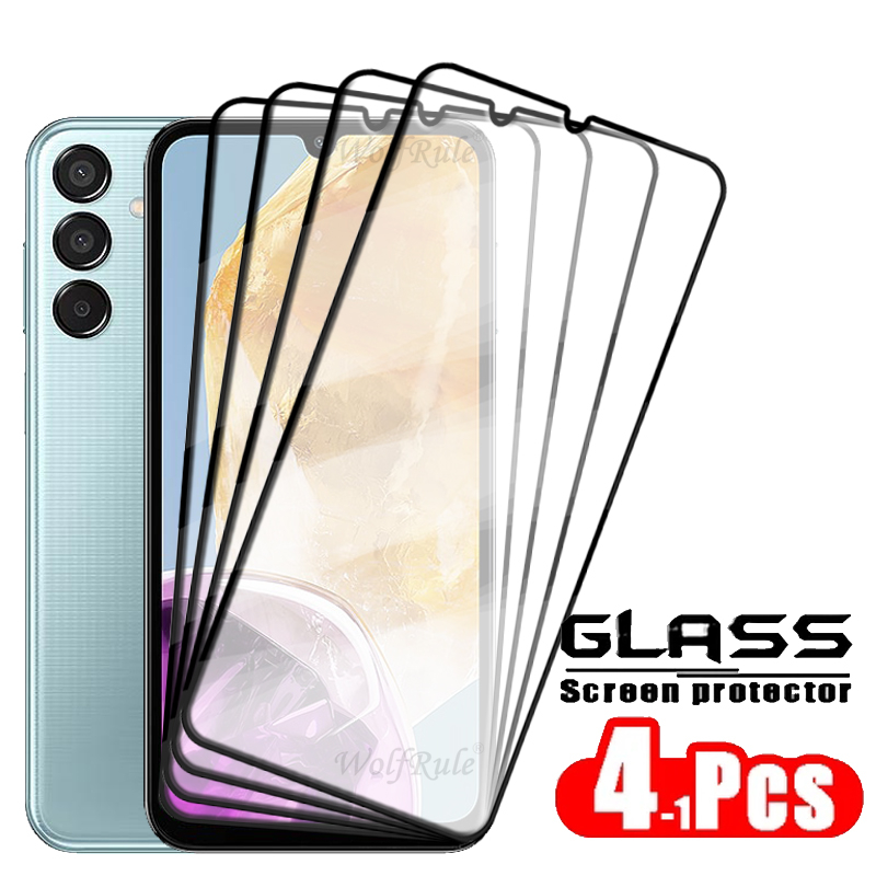  Top Picks 1/2/3/4PCS Full Cover Glass For Samsung M15 Glass Samsung Galaxy M15 5G Tempered Glass 9H Full Glue Screen Protector Samsung M15