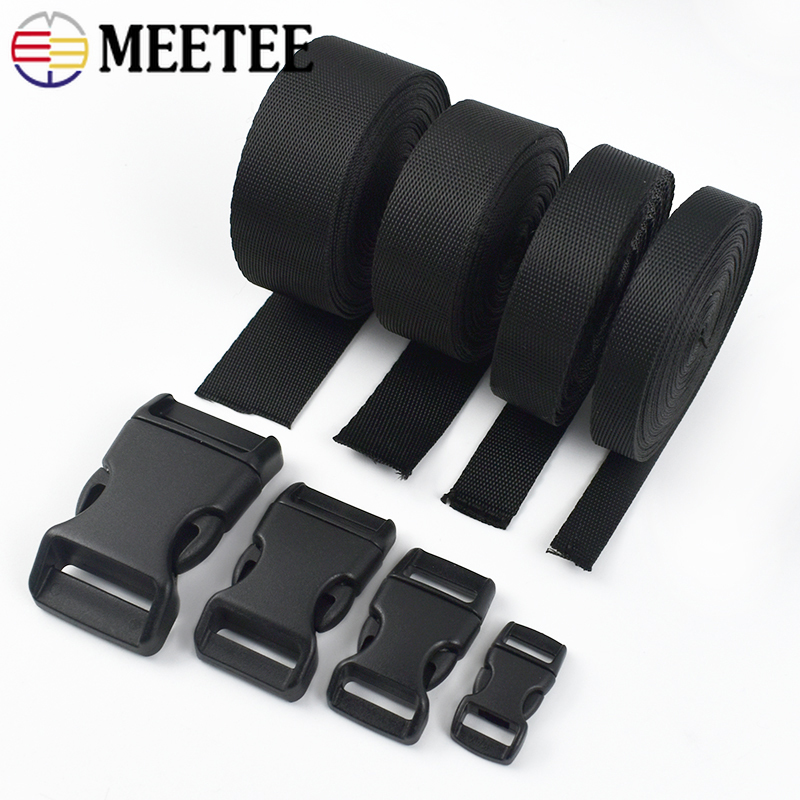  Best Deals Before They Disappear! 1-5Sets 10-25mm Nylon Webbing Band Plastic Buckles for Bag Starp Belt Quick Release Buckle Dog Collar Black Tape Adjust Hook Kit