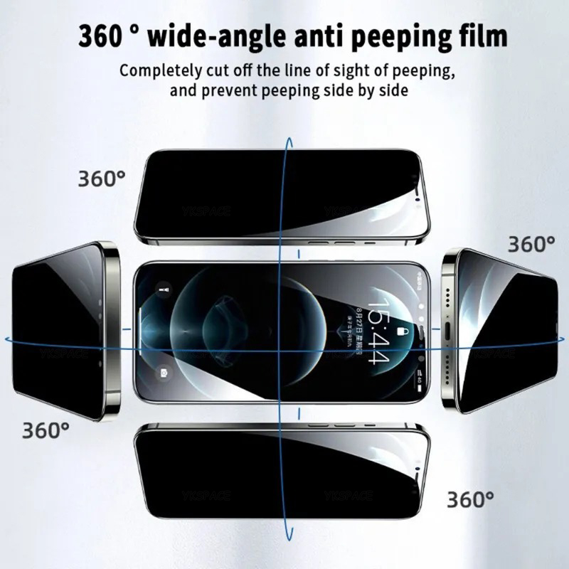  Can’t-Miss Offers 1-2Pcs 4-Way 360 Degree Anti Spy Privacy Tempered Glass for iPhone 16 15 14 Plus 13 12 mini 11 Pro X XS MAX XR Screen Protector