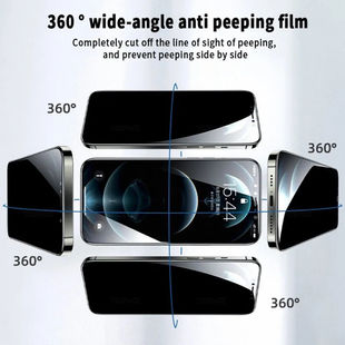 Buy the  Can’t-Miss Delivers 1-2Pcs 4-Way 360 Degree Anti Spy Privacy Tempered Glass for iPhone 16 15 14 Plus 13 12 mini 11 Pro X XS MAX XR Screen Protector Today - Exclusive Quality and Style