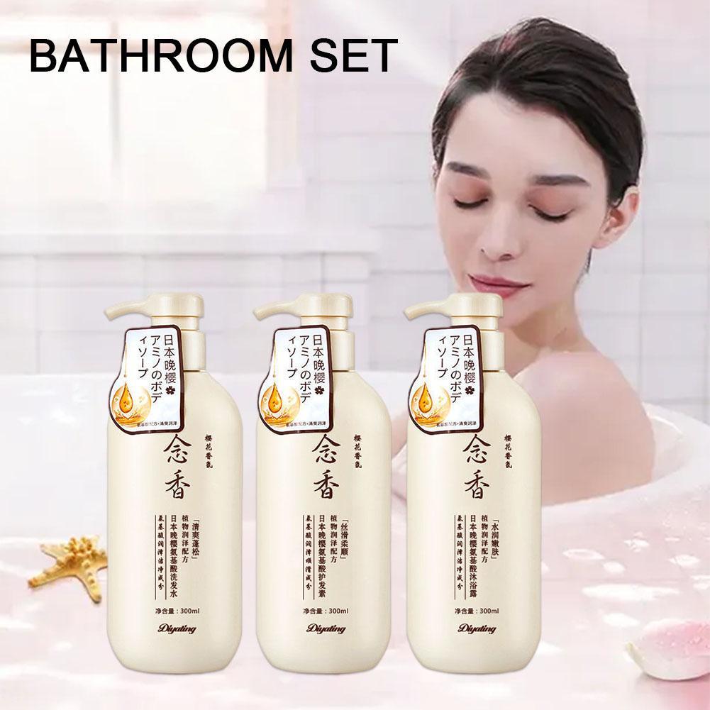  Don’t Miss Out! 1/3X Fragrant Japanese Amino Acid Shampoo Hair Conditioner Body Wash 3pcs Set Hair Shampoo Bath Lotion Shampoo Skin Care
