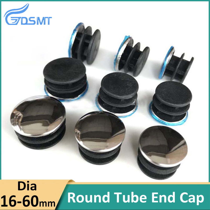  Must-Have Steals 1-10Pcs Black Round Pipe Cap Tube End Caps Blanking Insert Plug Furniture Leg Hole Cover 16mm~50mm