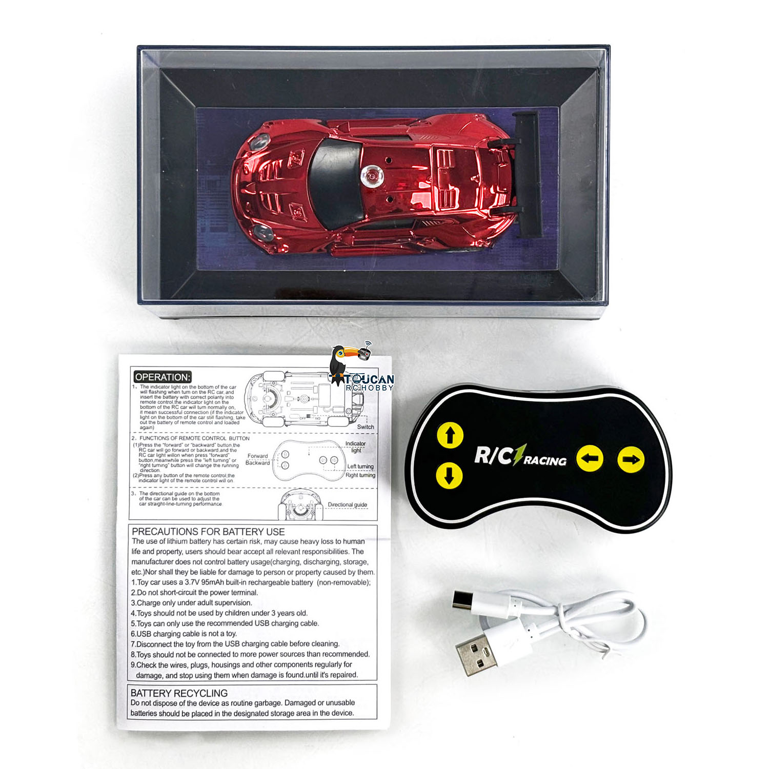 Save Big Now! 1/43 Scale RC Racing Car LED lights RTR Mini Remote Control Electric Car Model Ready to Go Toy Gift for Boys