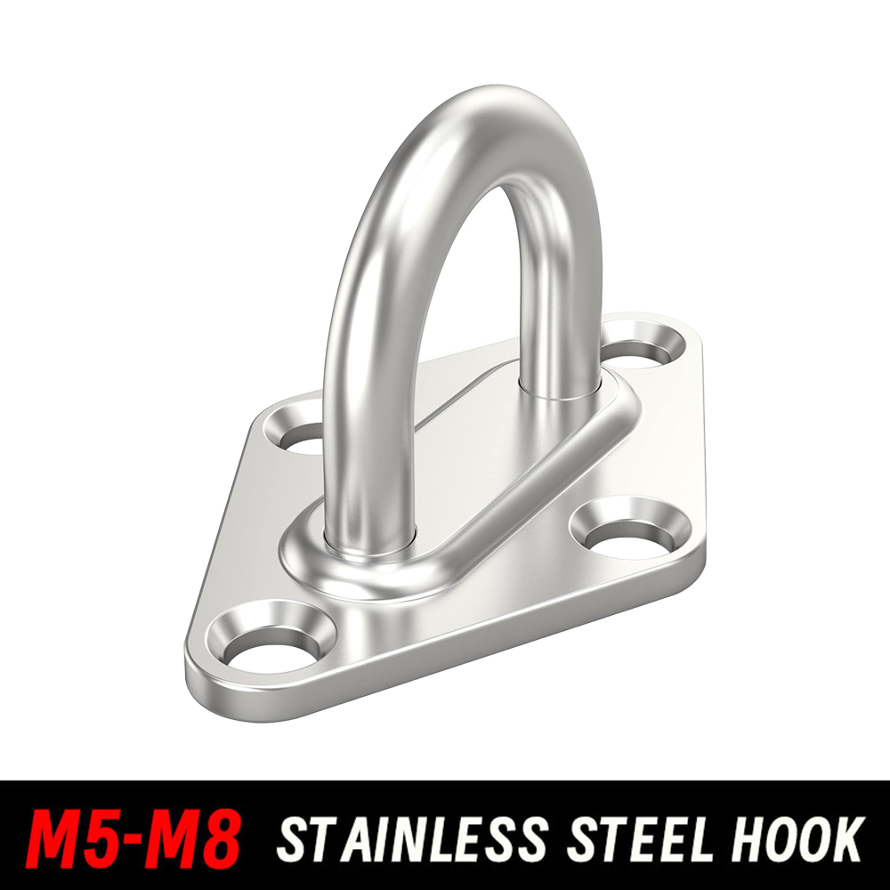 Surprise Savings 1-10pcs Staple Ring Wall Hook Heavy Duty Fixed Pad Eye Plate U-Shaped Hammock Hooks Deck Door Buckle Hardware Accessories 