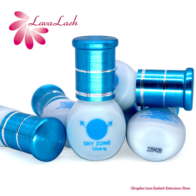 Top Discounts 1 bottle Sky Zone Glue Eyelash Extension 5g Korea Eyelash Low Irritation False Lash Adhesive Beauty Shop Supplies Makeup Tools