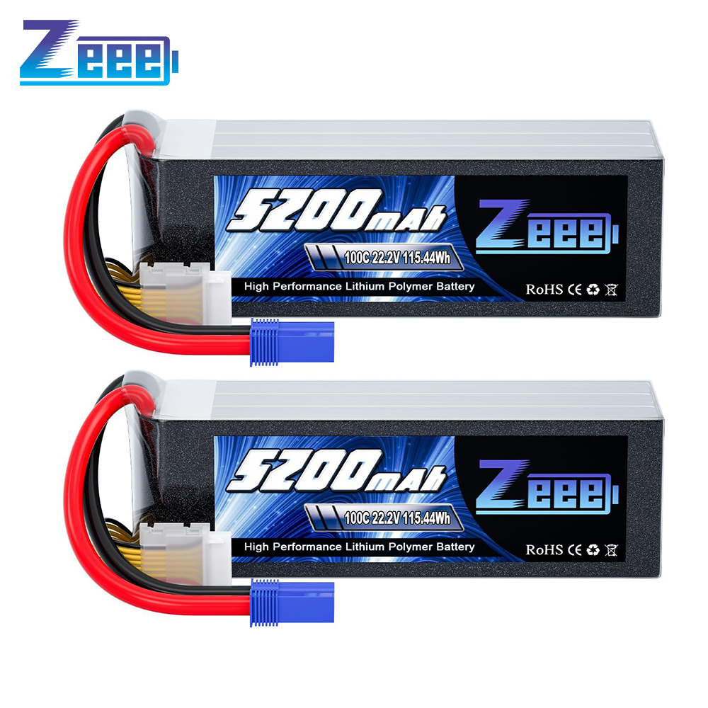 Sizzling Sales 1/2pcs Zeee 6S 5200mAh FPV Drone Lipo Battery 22.2V 100C with EC5 Plug for RC Car Truck Airplane Helicopter Boat RC Models Parts
