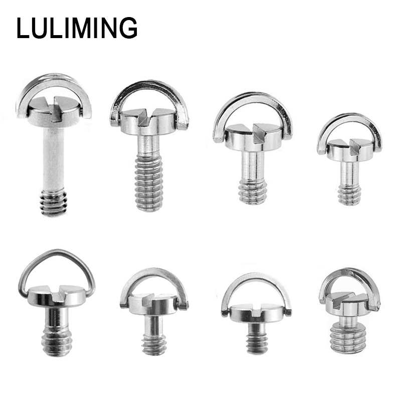  Don’t Miss These Prices! 1/4 3/8 Inch Quick Release Screw Metal D-ring Screw Tripod Ballhead camera quick release plate screw Photography accessories