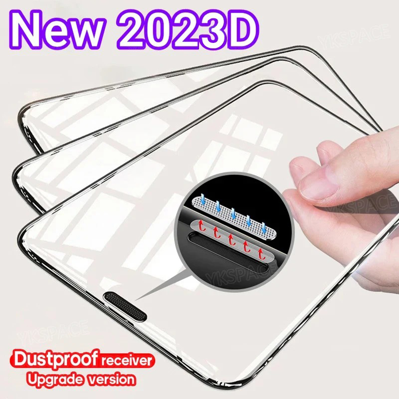  Unbeatable Discounts 1-3Pcs Speaker Dust Filter Tempered Glass For iPhone 16 15 14 13 12 mini 11 Pro Max X Xs XR SE 8 Plus Dustproof Screen Protector