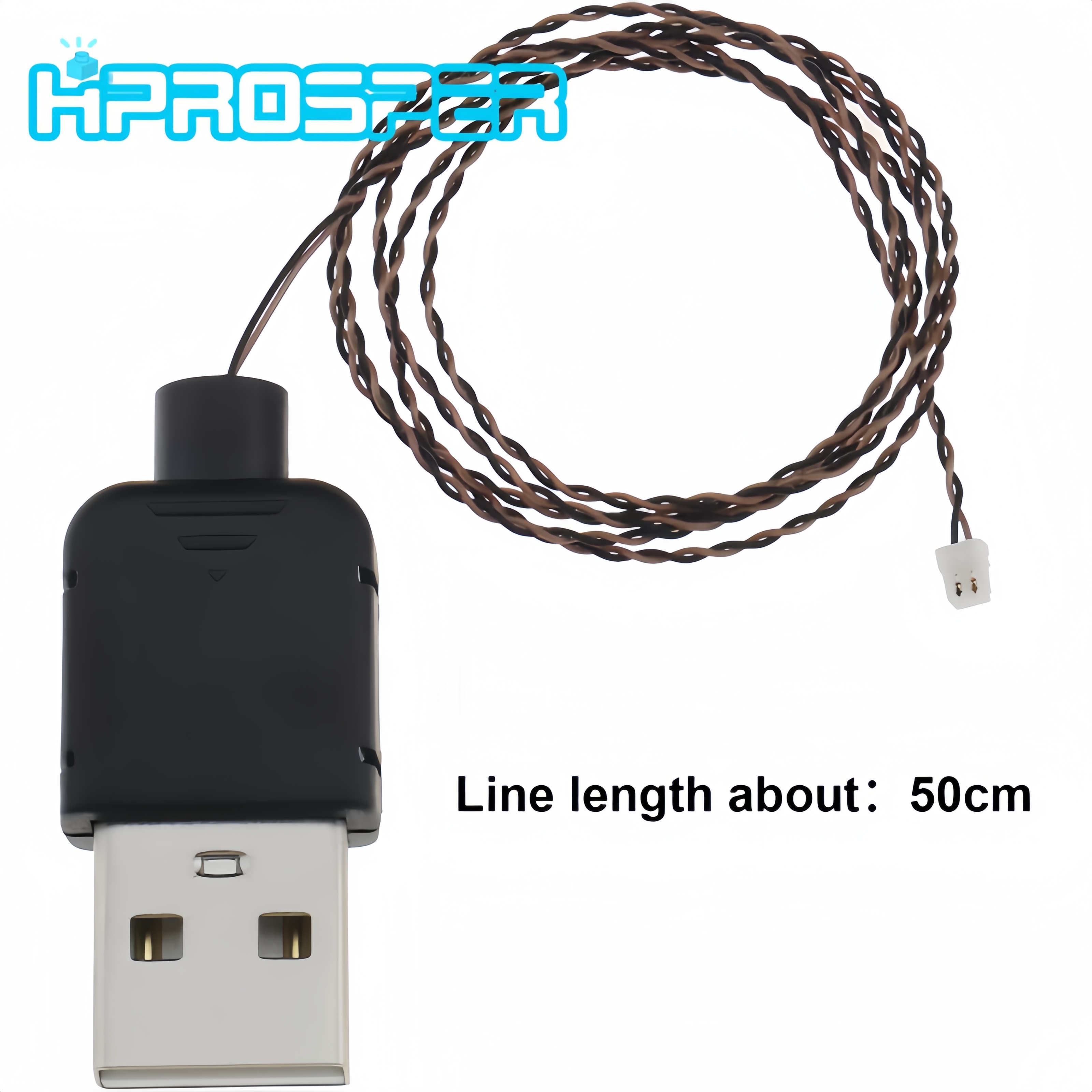 Snag Your Deal! 0.8mm Pin DIY 5v Lights 50cm USB Power Cable Compatible with Lego USB Power Cord DIY Decorative Lamp USB Wire Toy Accessories