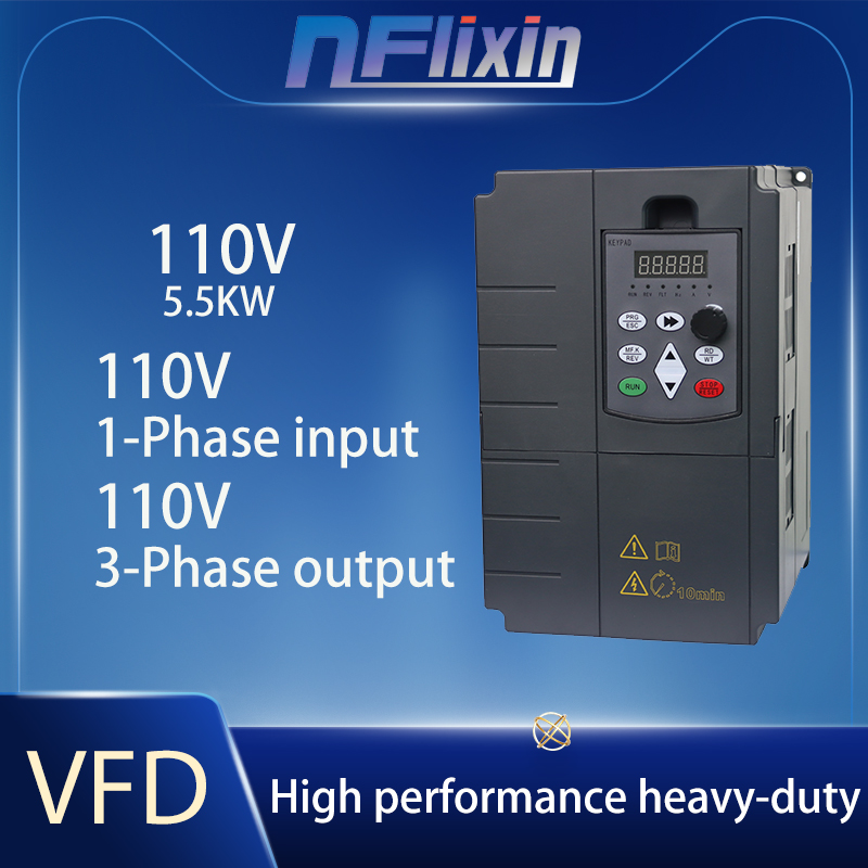Best Picks 1.5-7.5KW 110V VFD AC Frequency Inverter 1 Phase Input 3 Phase Output Drives Frequency Converter For AC 110V Water Pump Motor