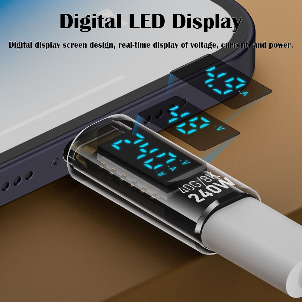  Save More! 1 PCS Digital LED Display USB 4 Type-C Adapter PD 240W 8K 60HZ Power Meter Tester Full Function 40Gbps USB C Extension Laptop