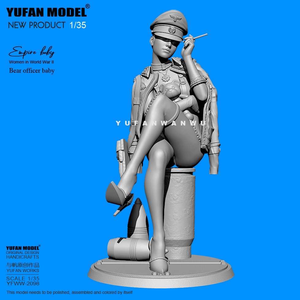 Premium Deals 1/35 YUFAN Resin model kits figure beauty colorless and self-assembled YFWW-2098