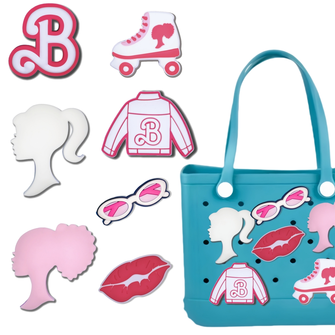  Save More Today! 1 piece Bogg Bag Charms, Pink Fashion Clip Accessories Charms for Bogg Bags Original All Models, Rubber Girls Ornaments