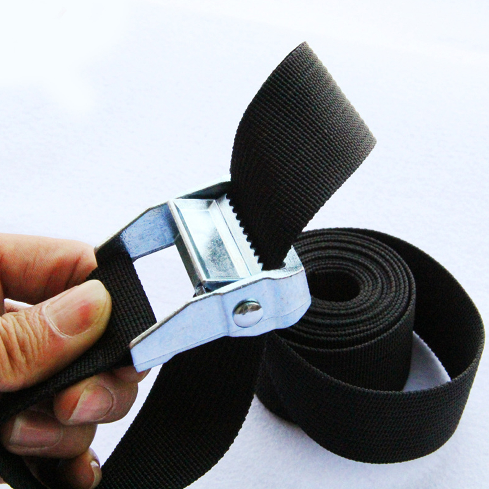 Best Picks 1/2/3/4/5/6M*25mm Black Strong Ratchet Belt Luggage Bag Cargo Lashing Metal Buckle Heavy Duty Tension Press Fit Fastening Strap