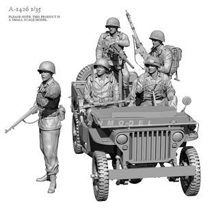 Classic Yet Modern: The  Huge Price Slashes 1/35 Resin Soldier model kits figure colorless  self-assembled (5 soldiers , no vehicles).A-1426