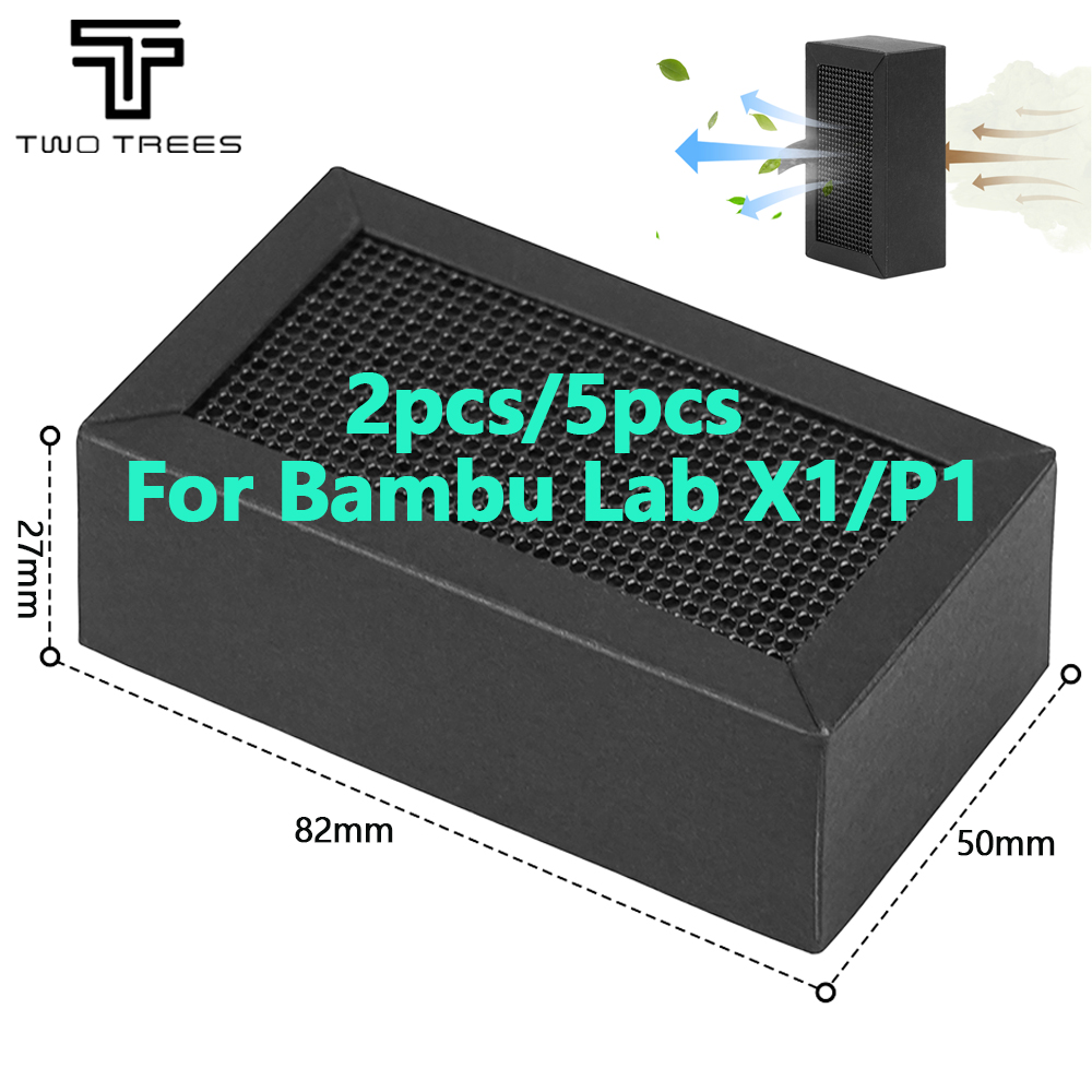Flash Sales 1/2/5Pcs For Bambu Lab P1 X1 Activated Carbon Filter Air purifier Filter Replacement For Bambu Lab X1 X1C P1P P1S 3D Printer Par
