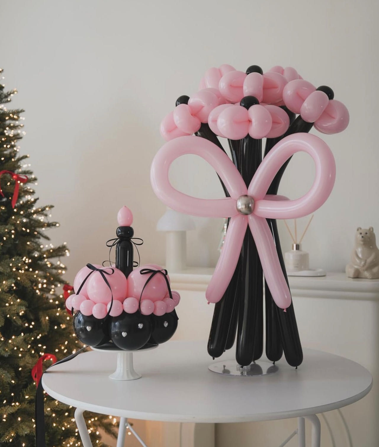 Flower & Cake|Anniversary or Birthday Balloon Set