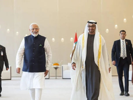 UAE President Mohammed meets Indian PM Modi to discuss economic and diplomatic ties