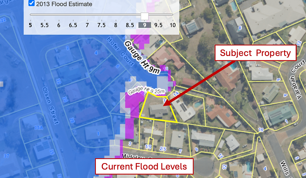 Queensland flood map