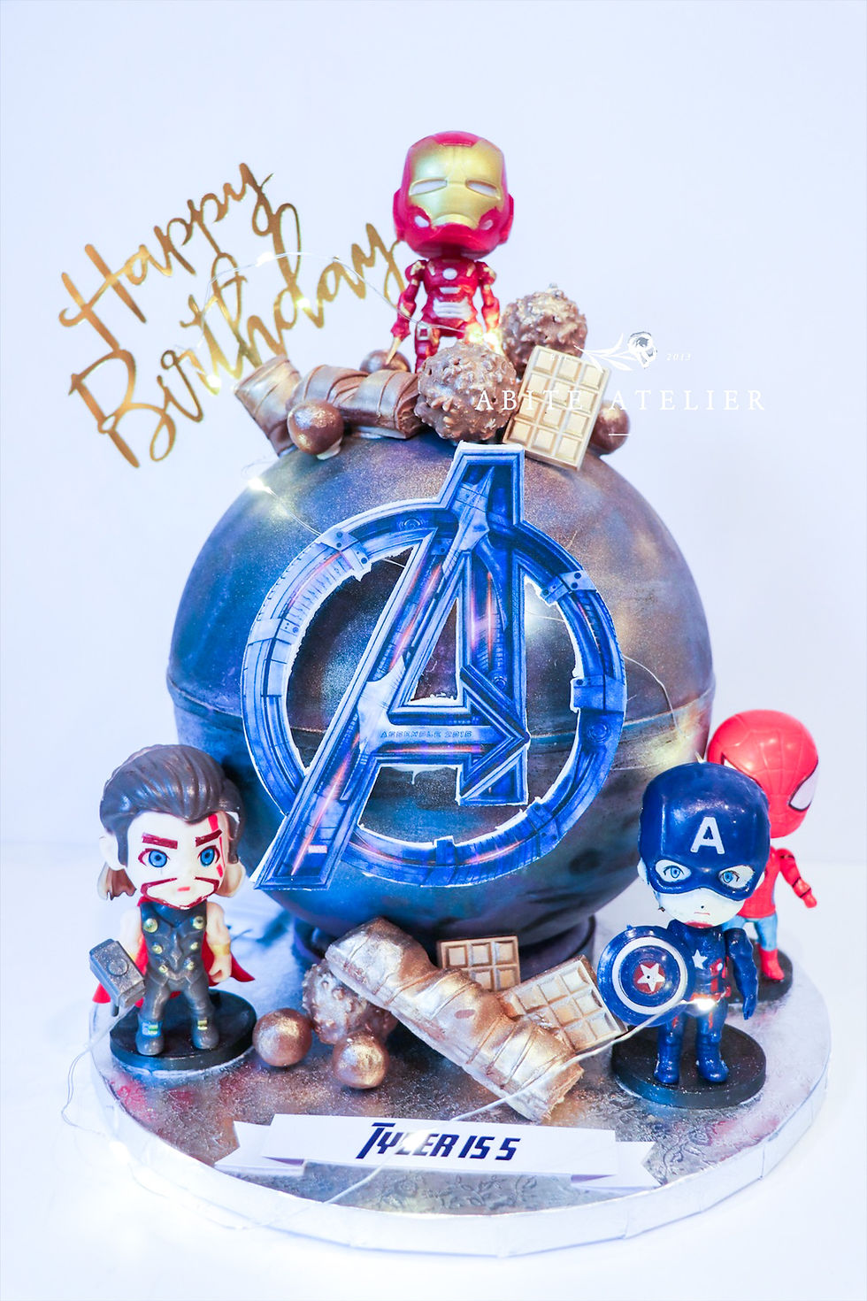 Avengers Piñata Cake