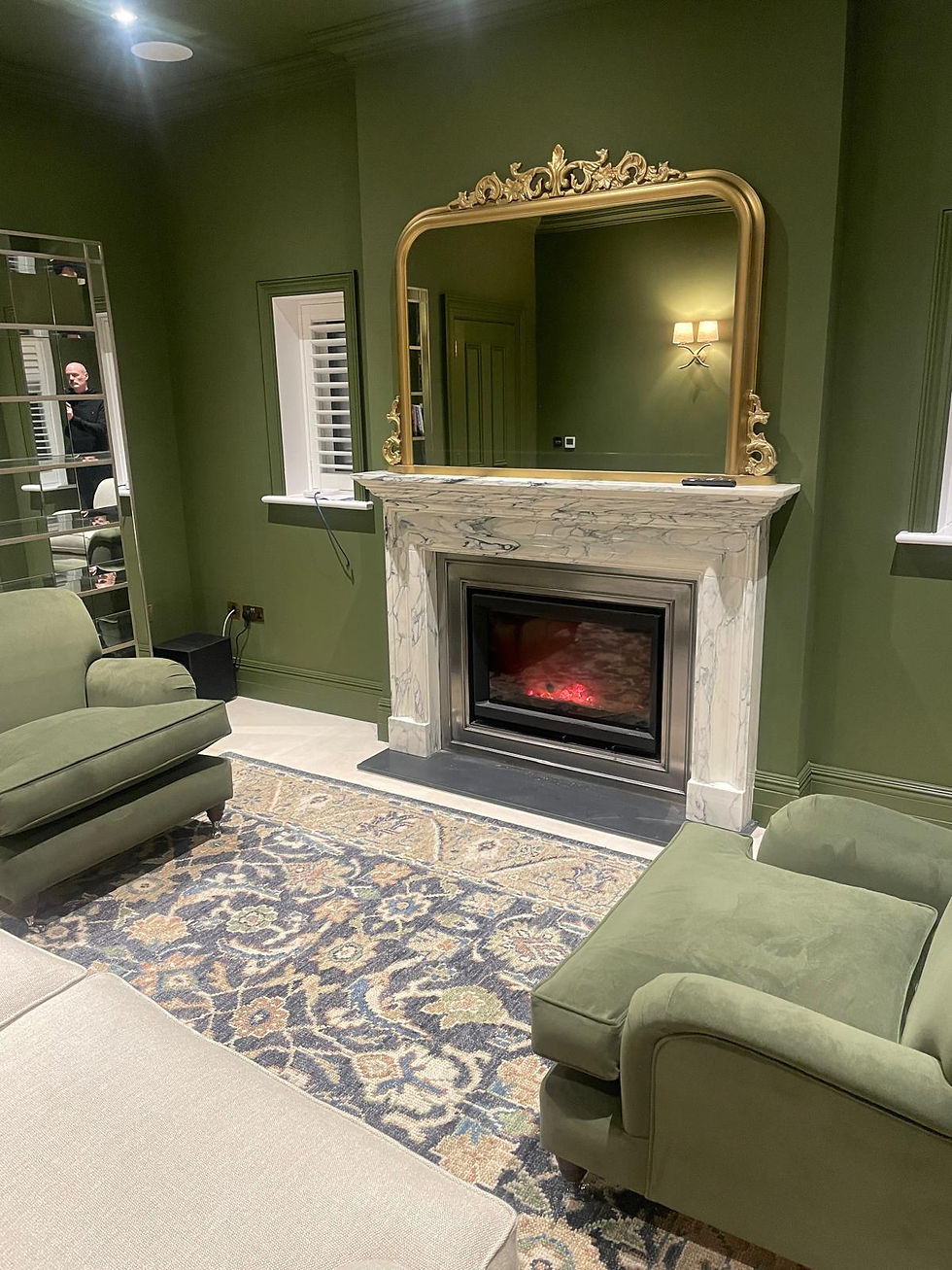 The Xander Louis Philipe Overmantle Mirror TV